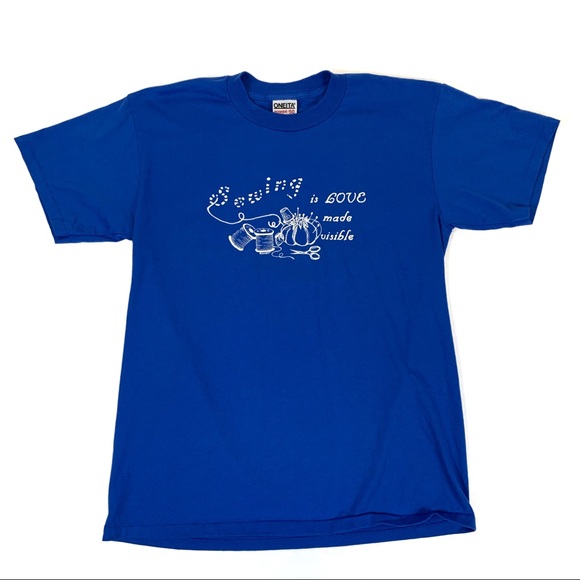 90s “Sewing is Love Made Visible” Vintage T-Shirt - Picture 2 of 5